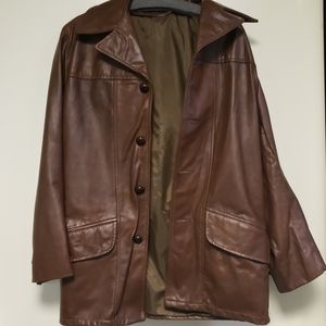 R Sherman Brown Vintage Leather Jacket